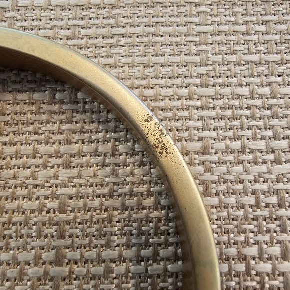 Vintage matte goldtone braided hinged bangle bracelet - Picture 8 of 8